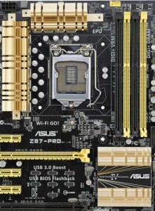 ASUS Z87 Pro Socket LGA 1150 ATX Intel Motherboard Large Heatsinks