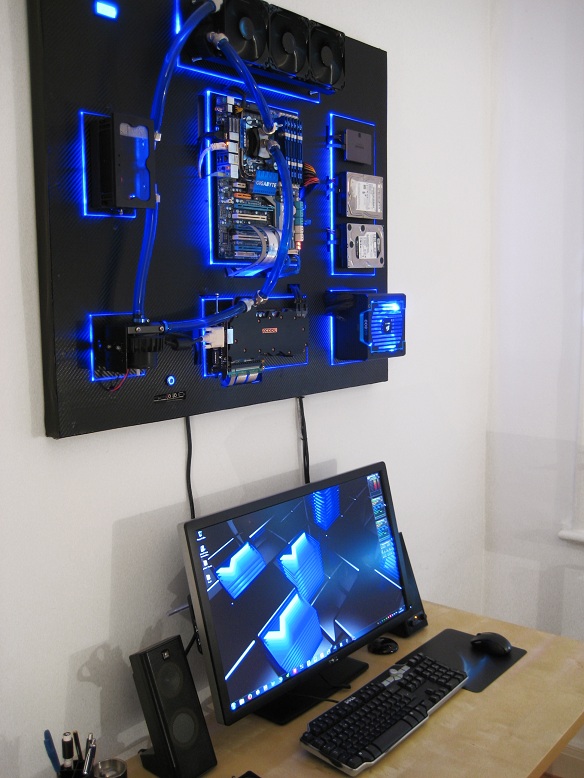 Gallery Of An Awesome Wall Mounted Custom Pc With Beautiful Liquid